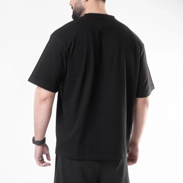 Plain Black Oversize T-Shirt - Image 3