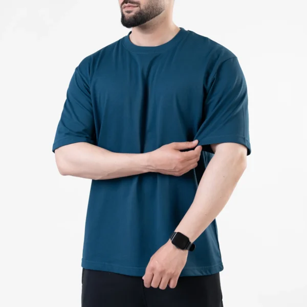 Teal Blank Oversize T-Shirt - Image 2