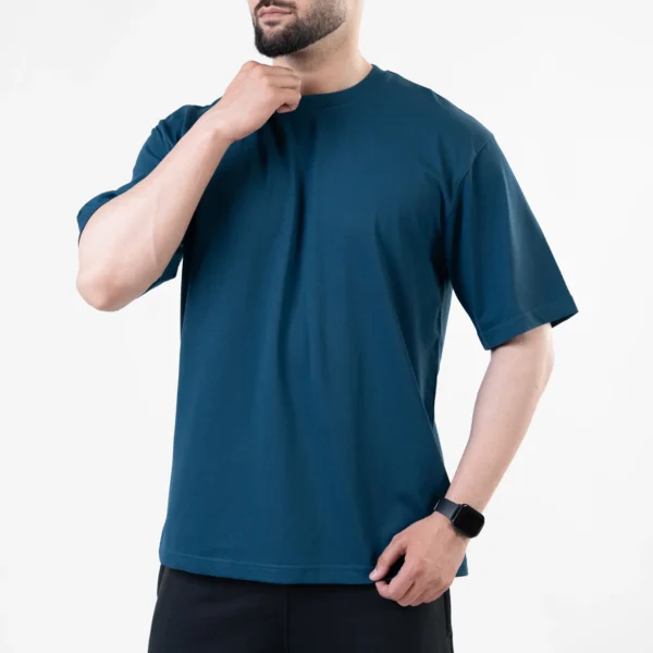Teal Blank Oversize T-Shirt - Image 5