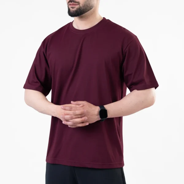 Wine Maroon Blank Oversized T-Shirt – Premium Heavy Cotton | Unisex Fit