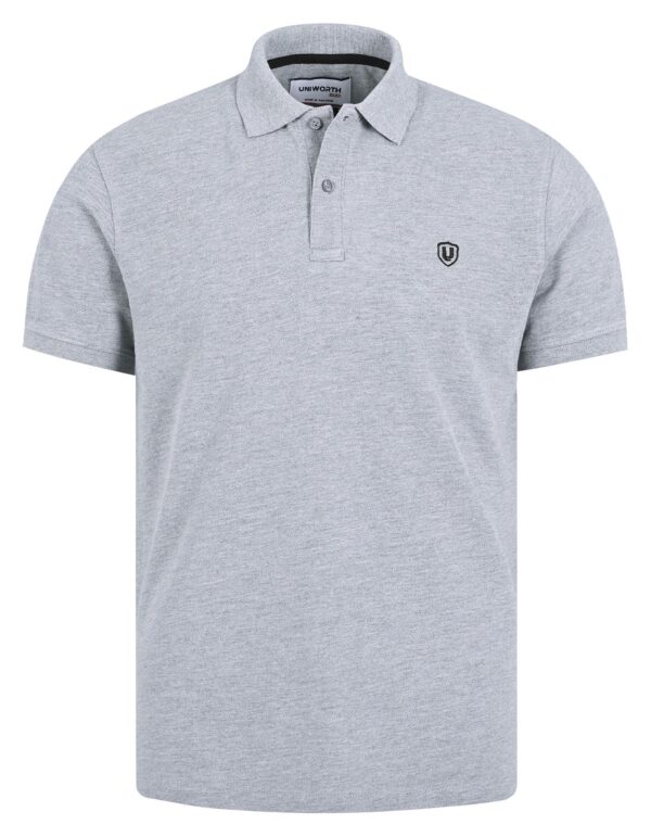 Heather Grey Plain Pique Polo Shirt
